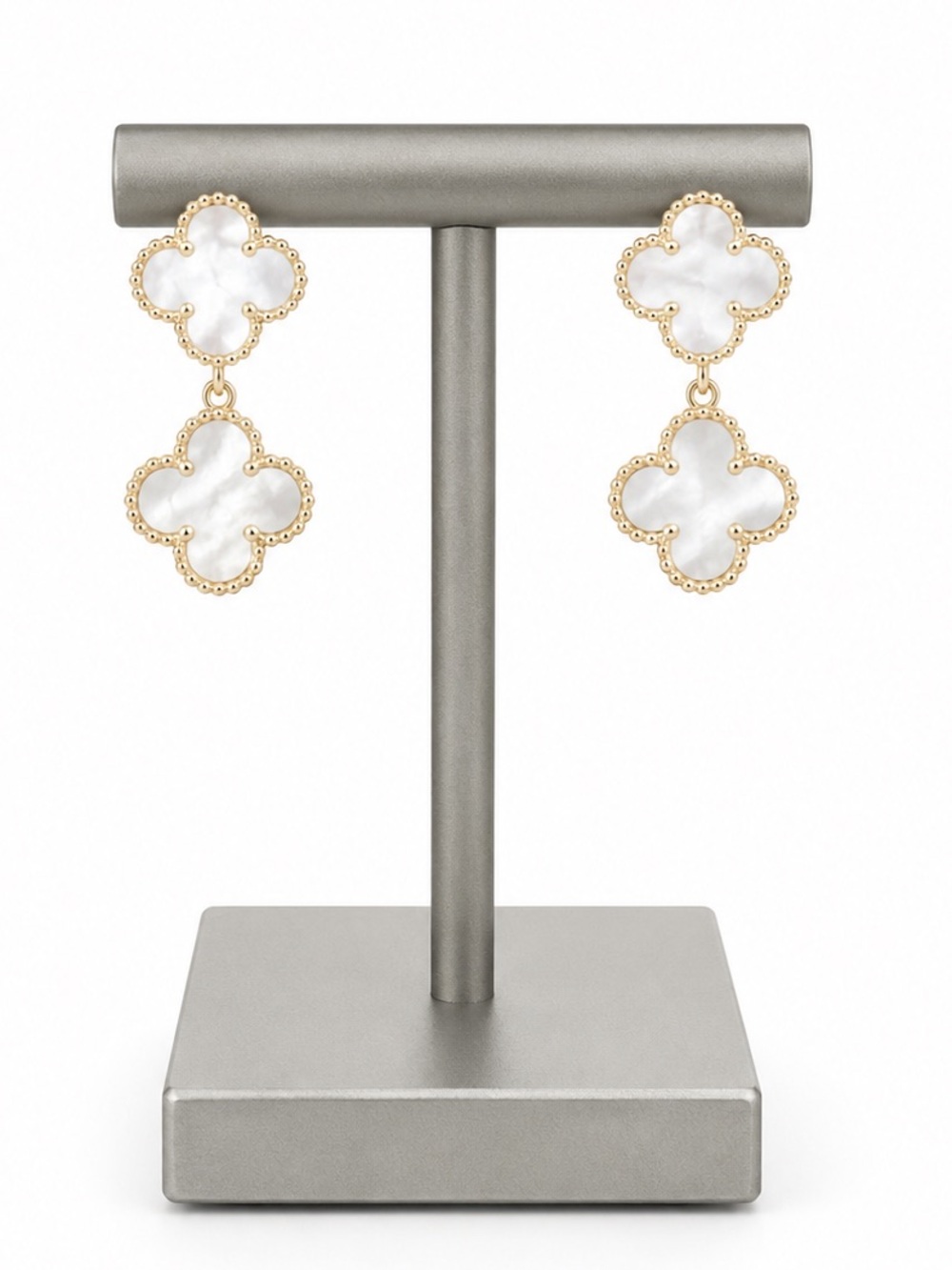Mother of Pearl Flower drop dangle earrings NWT